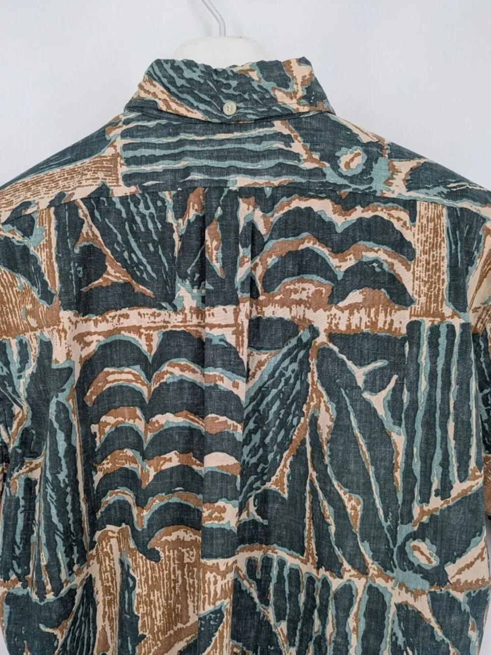 Vtg‎ Reyn Spooner Alfred Shaheen 1/4 Button Up Shirt Fineline Millworks Large